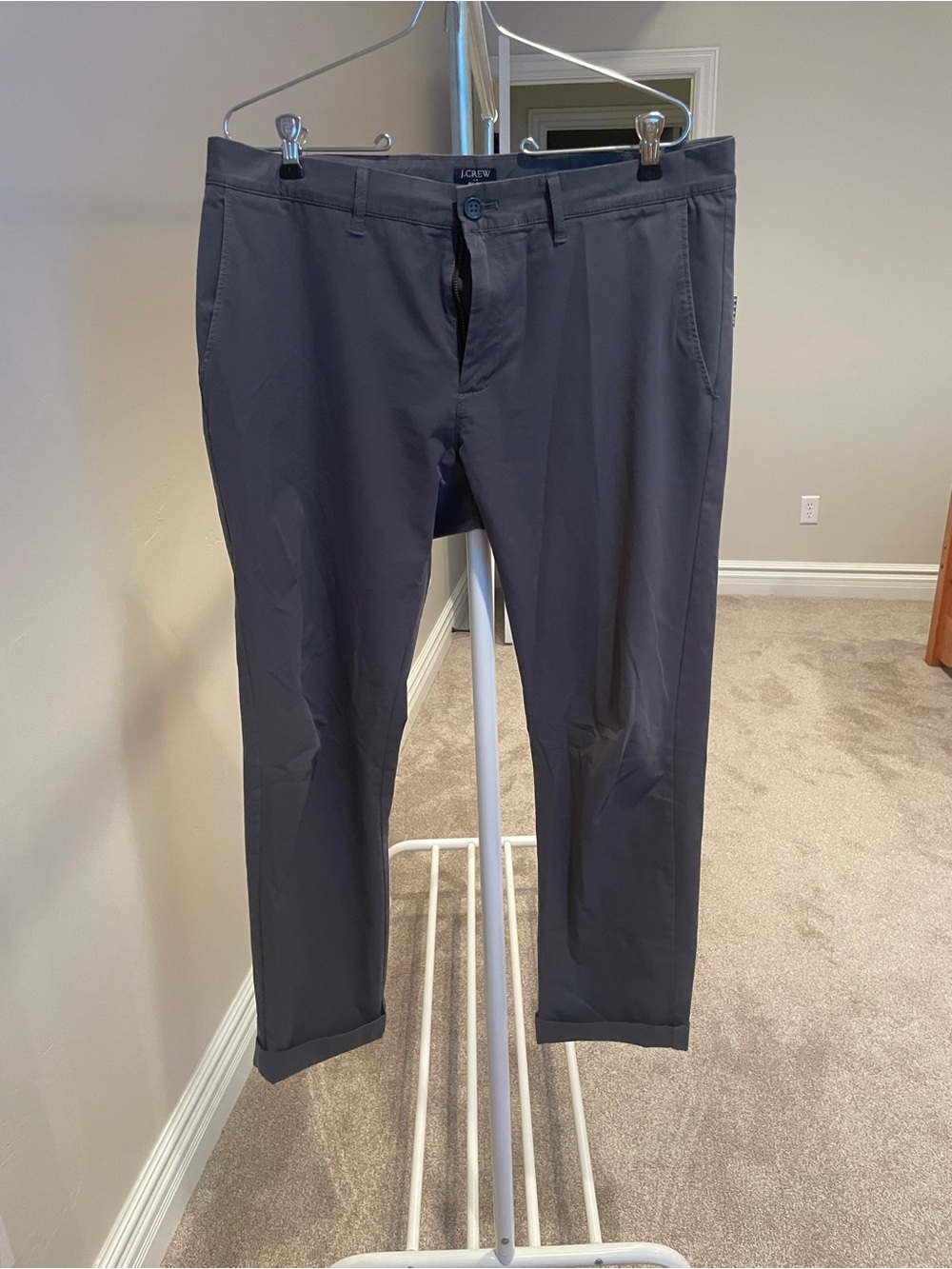 J. Crew Men's Dark Navy Straight-Leg ‘Tech Pants’